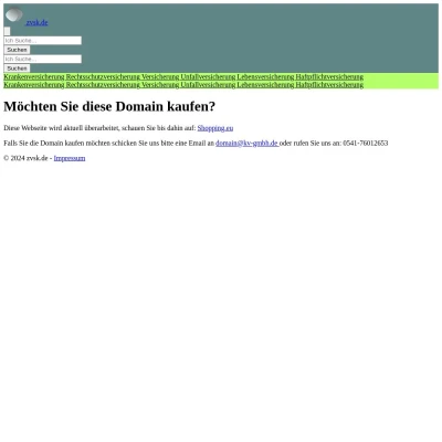 Screenshot zvsk.de