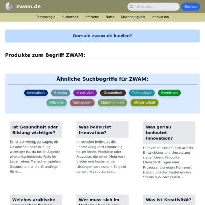 Screenshot zwam.de