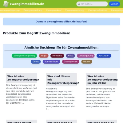 Screenshot zwangimmobilien.de