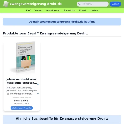 Screenshot zwangsversteigerung-droht.de