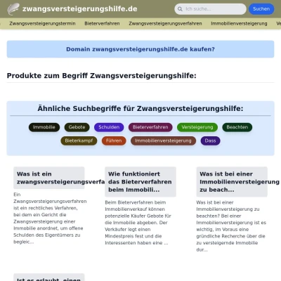 Screenshot zwangsversteigerungshilfe.de