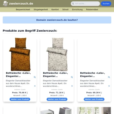 Screenshot zweiercouch.de