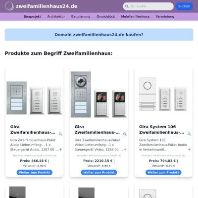 Screenshot zweifamilienhaus24.de