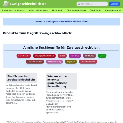 Screenshot zweigeschlechtlich.de