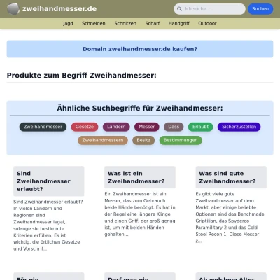 Screenshot zweihandmesser.de