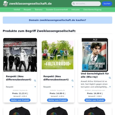 Screenshot zweiklassengesellschaft.de