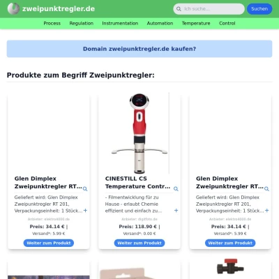 Screenshot zweipunktregler.de