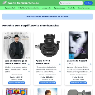 Screenshot zweite-fremdsprache.de