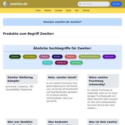 Screenshot zweiter.de