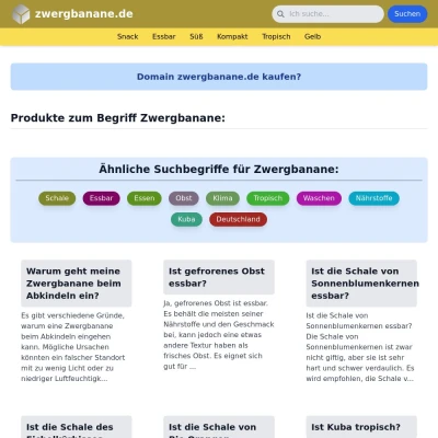 Screenshot zwergbanane.de