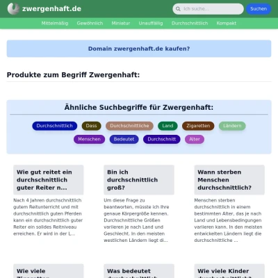 Screenshot zwergenhaft.de