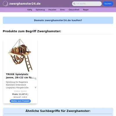 Screenshot zwerghamster24.de