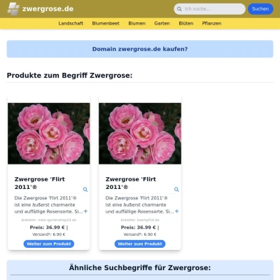 Screenshot zwergrose.de