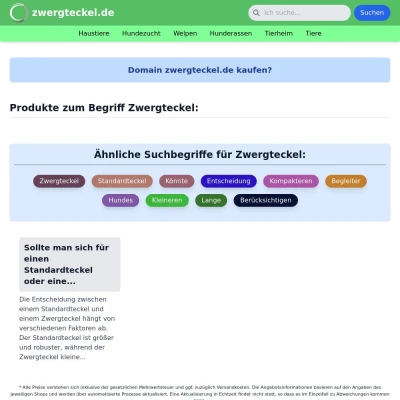 Screenshot zwergteckel.de