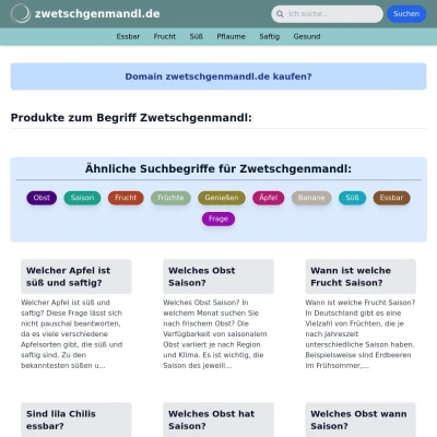 Screenshot zwetschgenmandl.de