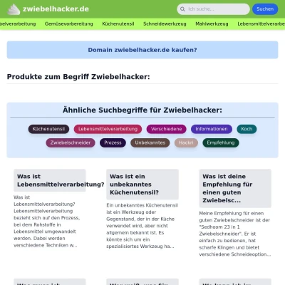 Screenshot zwiebelhacker.de