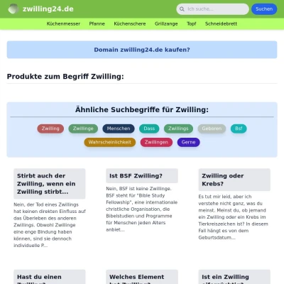 Screenshot zwilling24.de