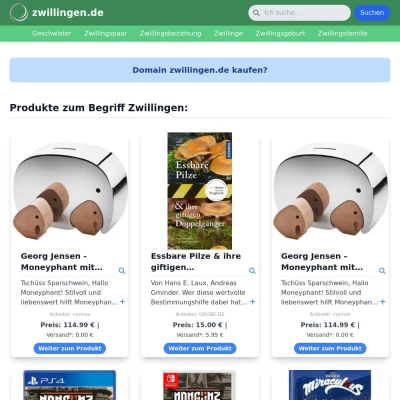 Screenshot zwillingen.de