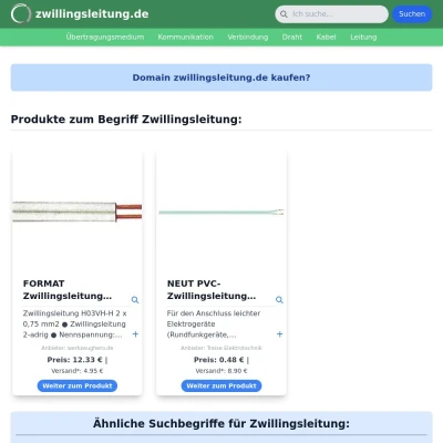 Screenshot zwillingsleitung.de