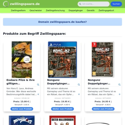 Screenshot zwillingspaare.de