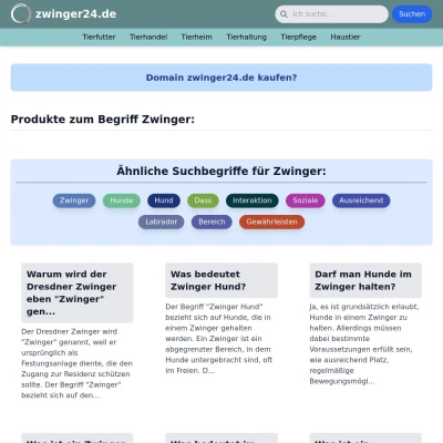 Screenshot zwinger24.de