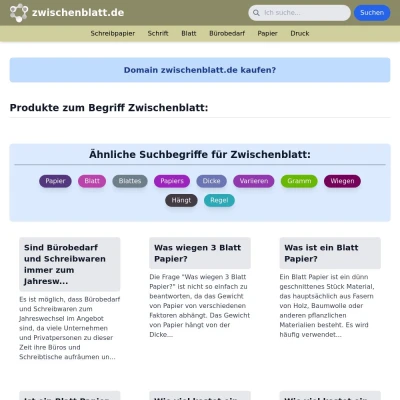 Screenshot zwischenblatt.de