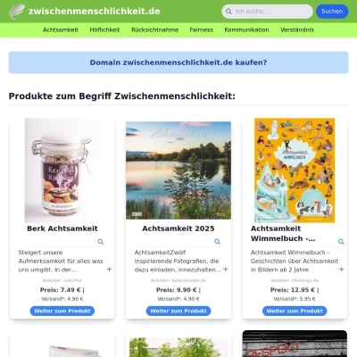 Screenshot zwischenmenschlichkeit.de