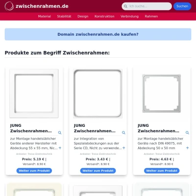 Screenshot zwischenrahmen.de