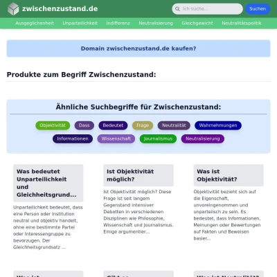 Screenshot zwischenzustand.de