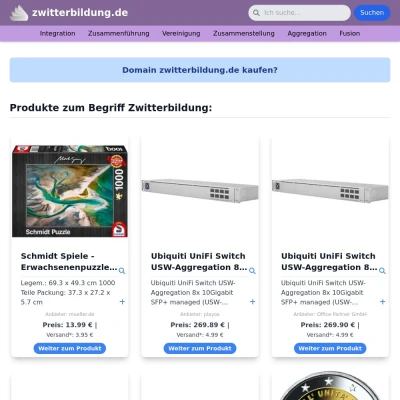 Screenshot zwitterbildung.de