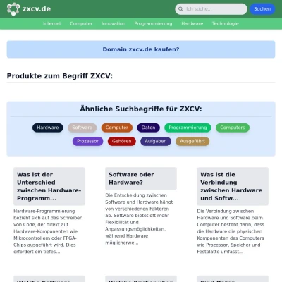 Screenshot zxcv.de