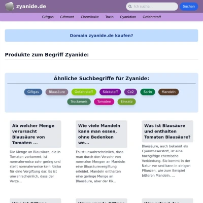 Screenshot zyanide.de