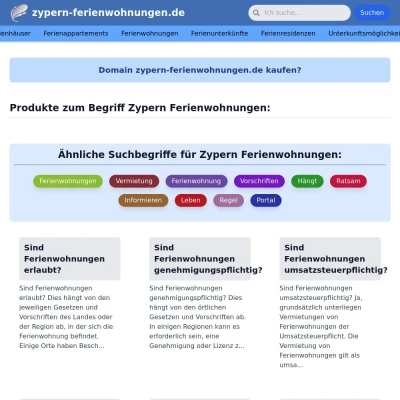 Screenshot zypern-ferienwohnungen.de