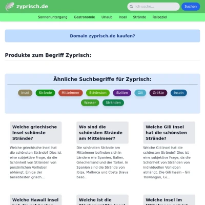 Screenshot zyprisch.de