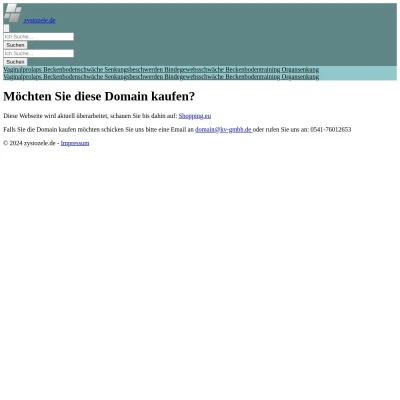 Screenshot zystozele.de