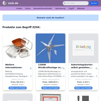 Screenshot zzsk.de